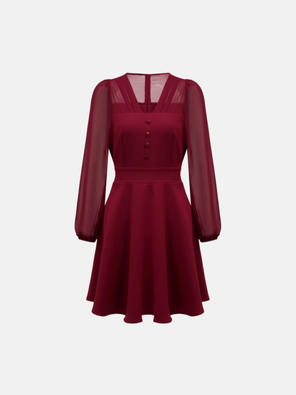 Buttoned A-Line Dress