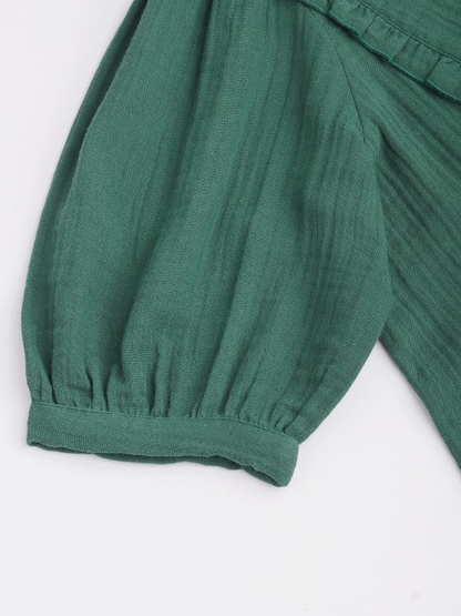 Frilled Collar Shirt Top