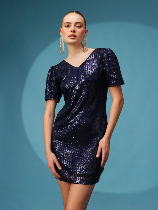 Embellished Bodycon Mini Dress