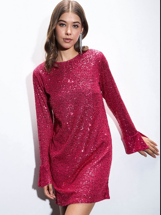Embellished Sheath Party Mini Dress