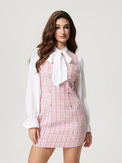 Pink Block Pencil Dress
