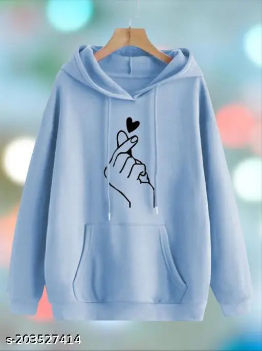 Ava Finger Heart Hoodies Hoodie