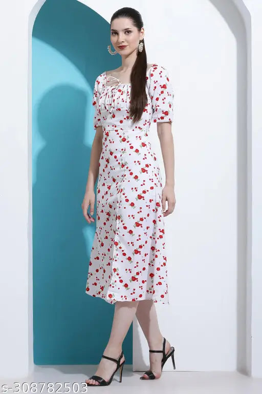 Juniper Floral Calf Length Dress