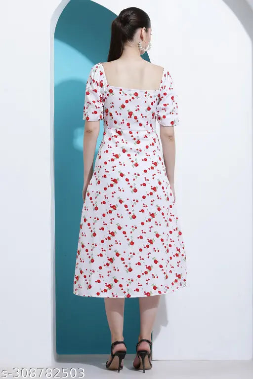 Juniper Floral Calf Length Dress