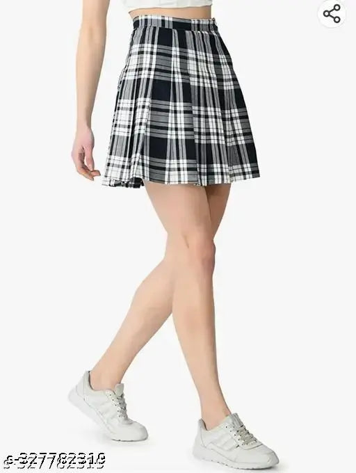 Sophia Checked Pleated Mini Skirt