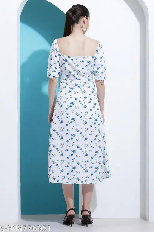 Juniper Floral Calf Length Dress