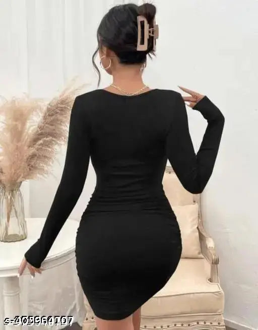 Eliana Black Bodycon Dress