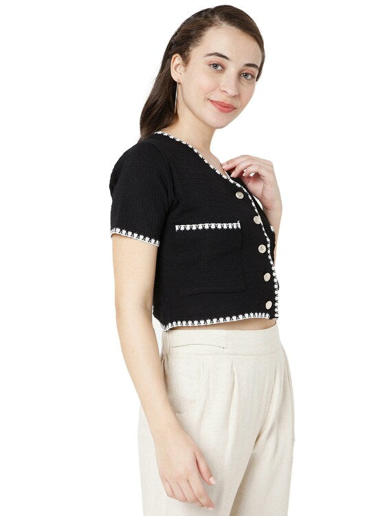 Eloise V-Neck Acrylic Cardigan Sweater