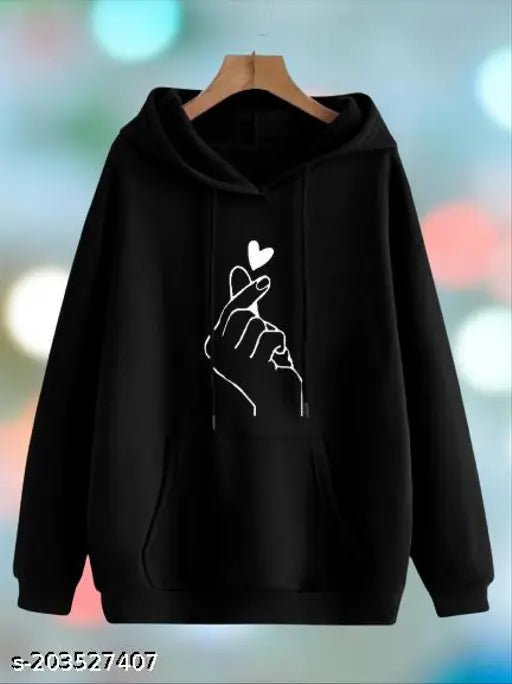 Ava Finger Heart Hoodies Hoodie