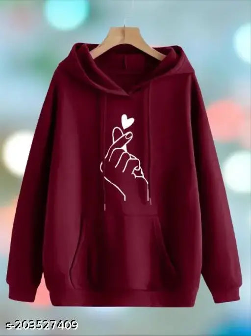 Ava Finger Heart Hoodies Hoodie