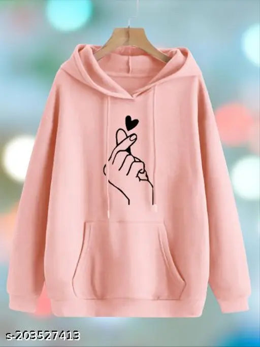 Ava Finger Heart Hoodies Hoodie